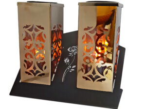 ZNICZ LAMPION SOLARNY SOLAR FOTOWOLTAICZNY DUET TUBA ZŁOTO