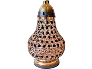 ZNICZ ZNICZE LAMPION NA GRÓB KARAFA VIP ZŁOTO-CZARNA+WKŁAD