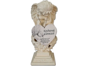 CÓRKA DLA CÓRKI ZNICZ LAMPION SOLARNY ANIOŁ NA GRÓB