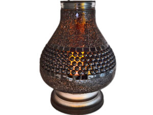 SOLAR SOLARNY ZNICZ LAMPION NA GRÓB KARAFA CZARNA KORALE