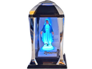 SYN SYNOWI ZNICZ ZNICZE LAMPION LATARNIA NA GRÓB KPL SREBRO+FIGURKA LED