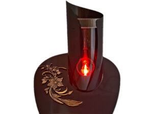 ZNICZ LAMPION SOLARNY FOTOWOLTAICZNY NA GRÓB KOMIN SKOS CZARNY