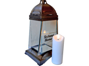 ZNICZ MAMA MAMIE KPL3 NKL ZŁOTO+ŚWIECA LED