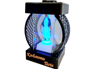 TATA TACIE ZNICZ LAMPION KOŁO RTN GŁADKI CZARNY + FIGURKA LED