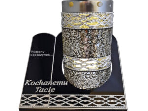 TATA TACIE ZNICZ LAMPION TUBA MZK SREBRO+ŚWIECA BRK