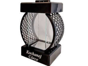 CÓRKA CÓRCE SR ZNICZ LAMPION KOŁO RTN GŁADKI CZARNY