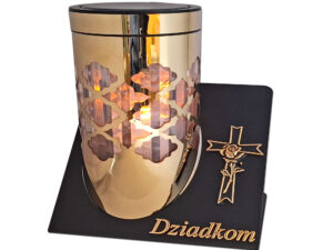 DZIADKOM DZIADKI ZNICZ LAMPION SOLARNY SOLAR FOTOWOLTAICZNY TUBA KRZYŻ