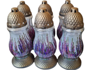 ZNICZ ZNICZE LAMPION NA GRÓB ZESTAW 6 SZTUK SL WRZOS +WKŁAD